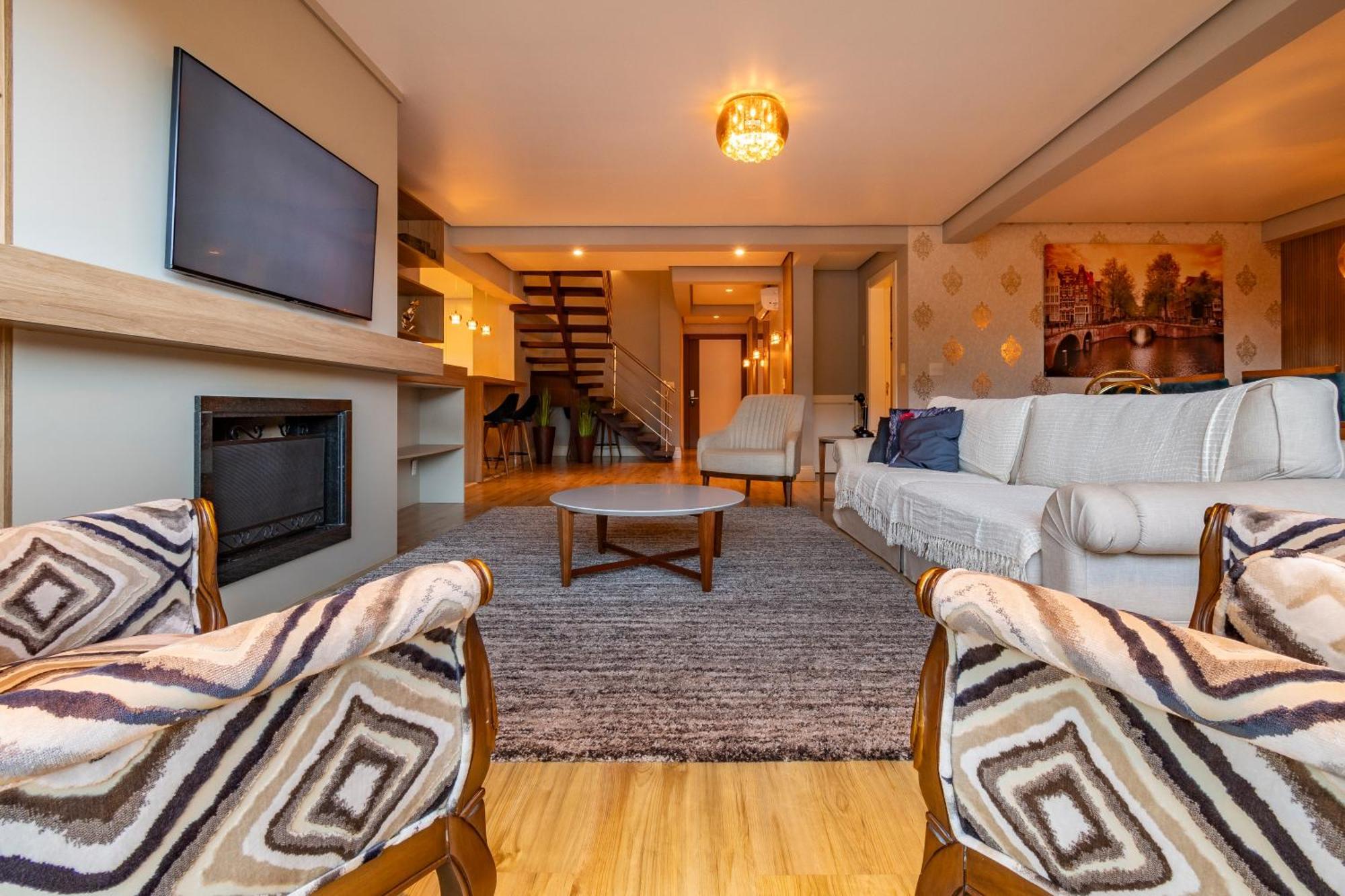 Apartmán A Apenas 300 Mts Da Rua Coberta, No Exclusivo Via Florida Gramado Exteriér fotografie