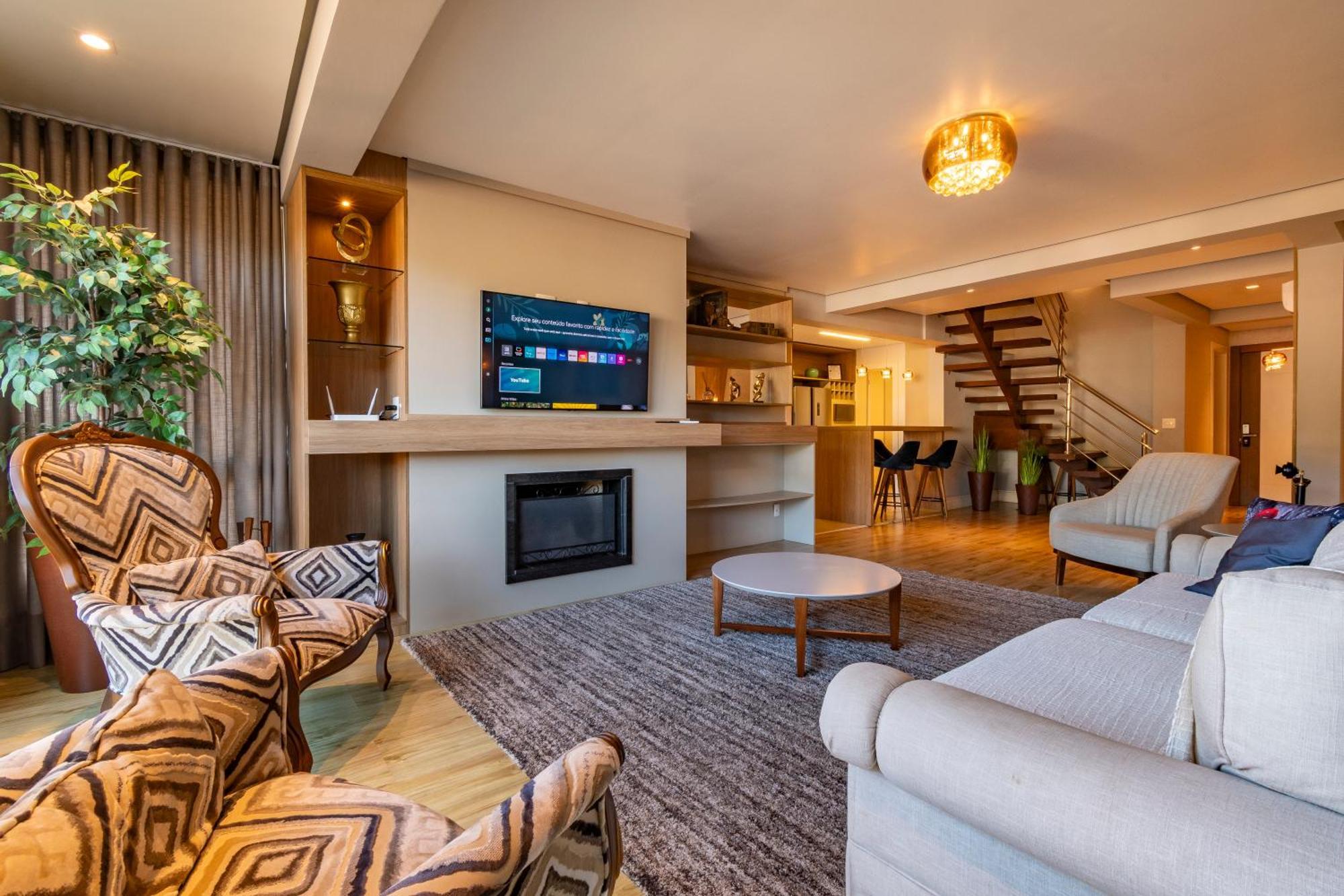 Apartmán A Apenas 300 Mts Da Rua Coberta, No Exclusivo Via Florida Gramado Exteriér fotografie